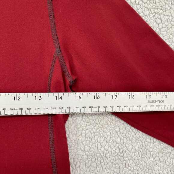 Tuff Athletics Shirt Womens Small Red 3/4 Sleeve Nylon Spandex Exercise Gym Yoga - Picture 2 of 5